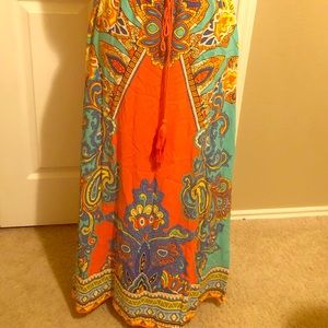 Bright boho print skirt